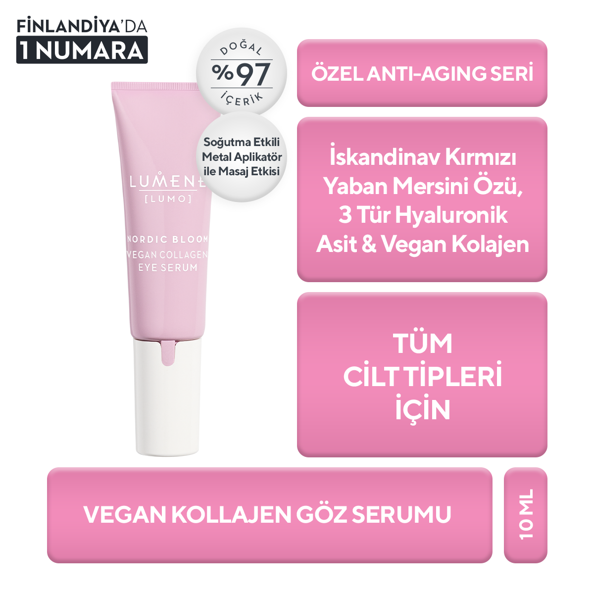 Vegan Kolajen Göz Serumu 10ML - Vegan Collagen Eye Serum 